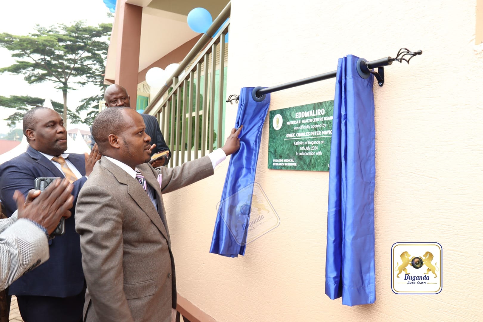 Owek. Israel Kazibwe Kitooke opening the Muteesa II Health Center Owek. Israel Kazibwe Kitooke opening the Muteesa II Health Center